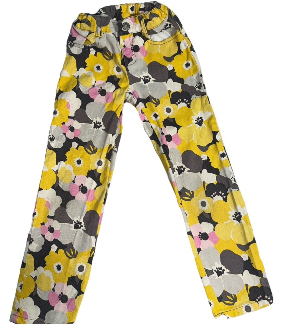 Gymboree Girl 5 Denim Jeans Multicolor Floral Print‎ Casual Basic Everyday